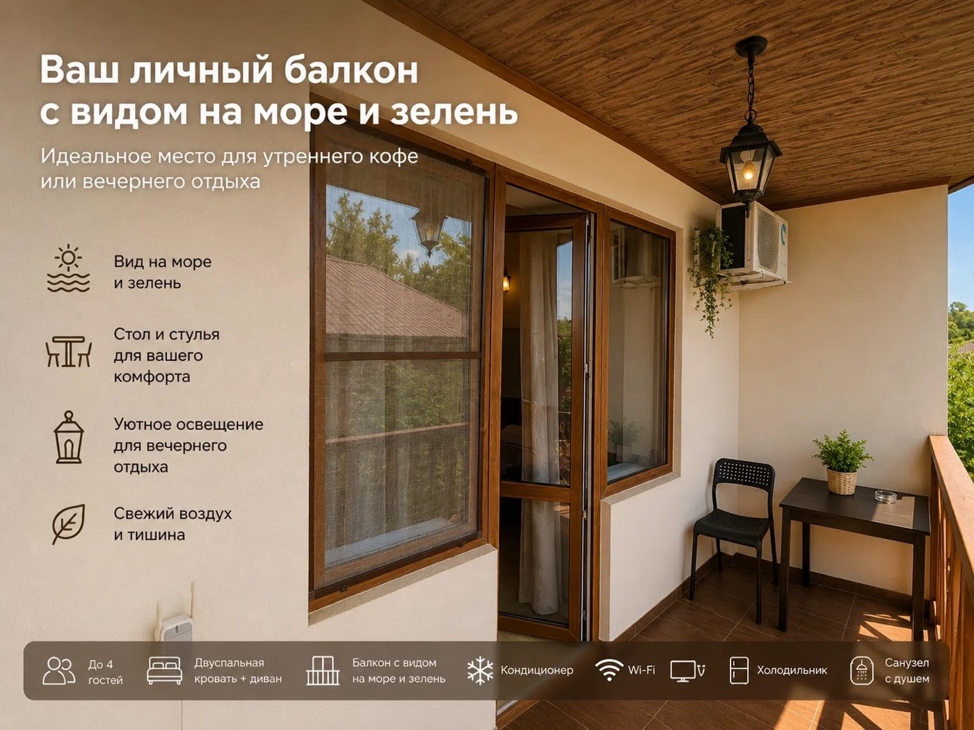 Номер 5 — вид на море и горы